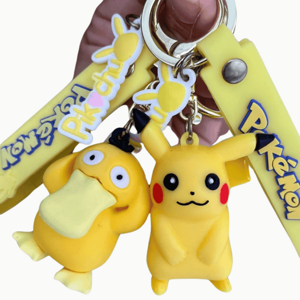 Chaveiro Pikachu e Psyduck - Pokémon