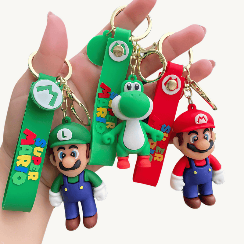Chaveiro Super Mario, Luigi e Yoshi - Mario Bros